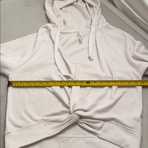 Fabletics Sydney white twist front v-neck hoodie M - Picture 9 of 10